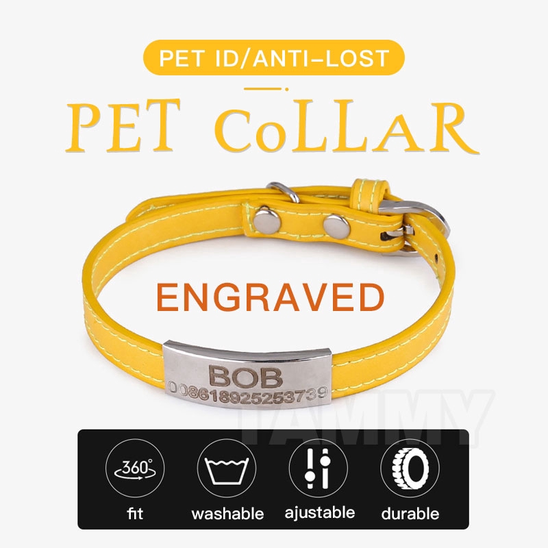 dog name tag engrave Dog collar personalize neck collar pet collar anti