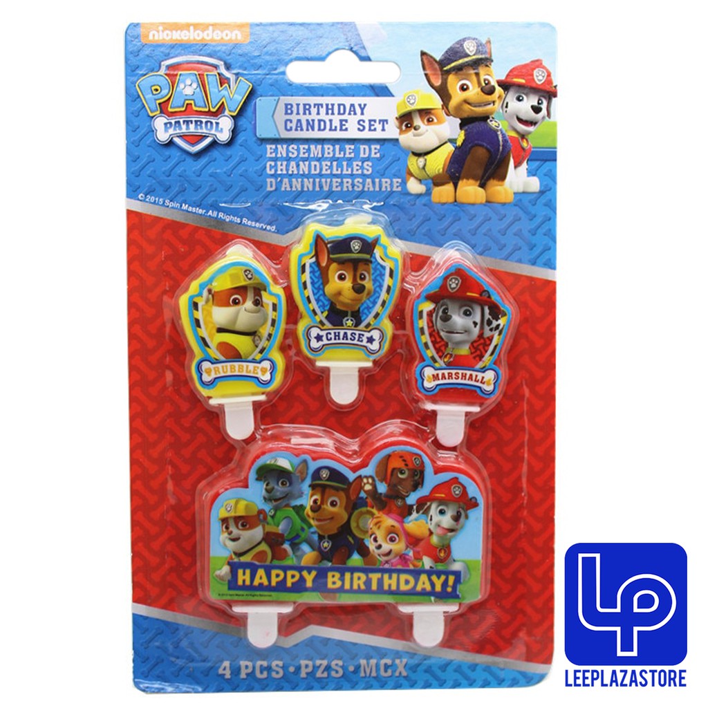 Paw Patrol Mini Candle Set 4pc Shopee Philippines