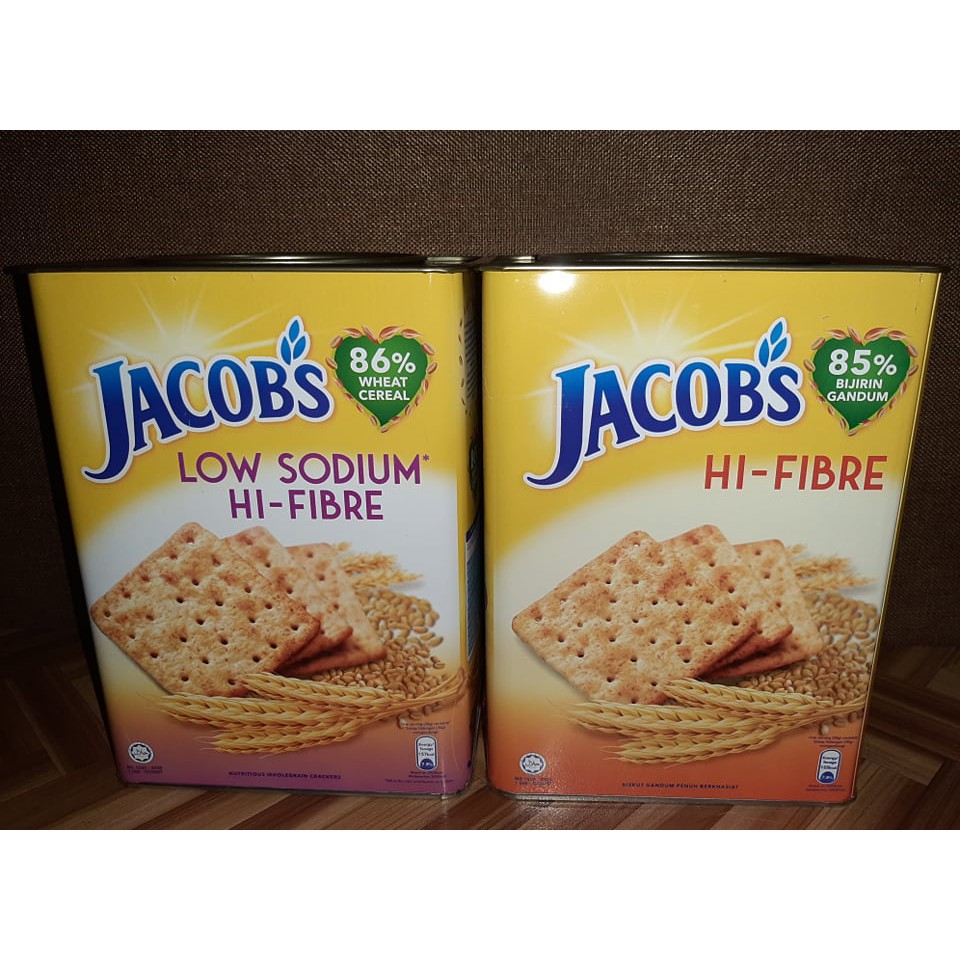 Jacobs Low Sodium Hi Fiber Jacobs Hi Fibre Crackers Biscuits 700g