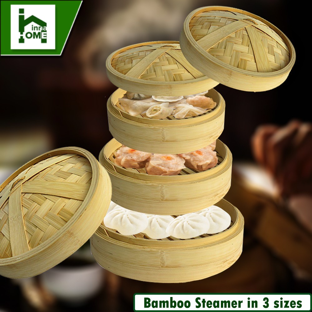 siomai steamer Inna Bamboo Steamer Basket Kitchen Cookware Fish/Dimsum