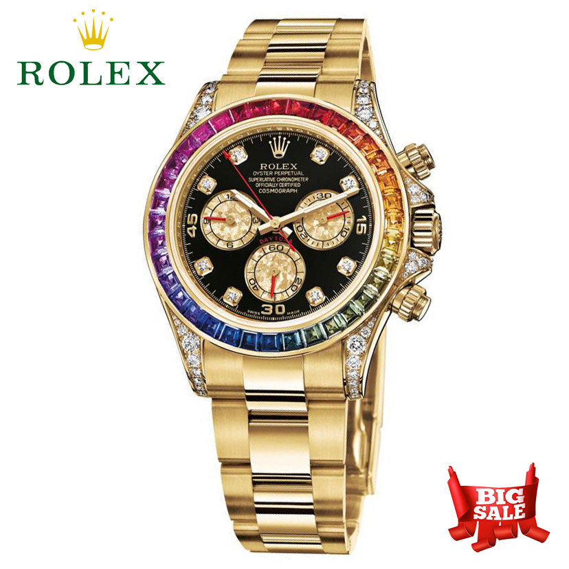 ROLEX Daytona Automatic Watch For Men Women Pawnable Original Water Proof Stainless Steel Rose Gold