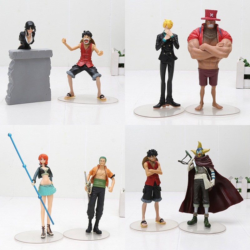 2pcs Set One Piece Sanji Luffy Robin Zoro Figure Toys Shopee Philippines