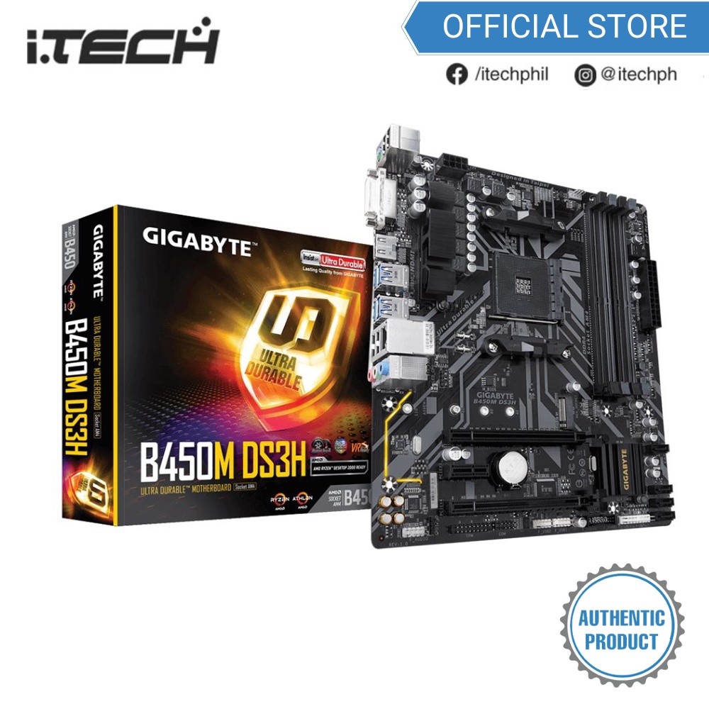 Gigabyte B450M Ds3H Motherboard Shopee Philippines