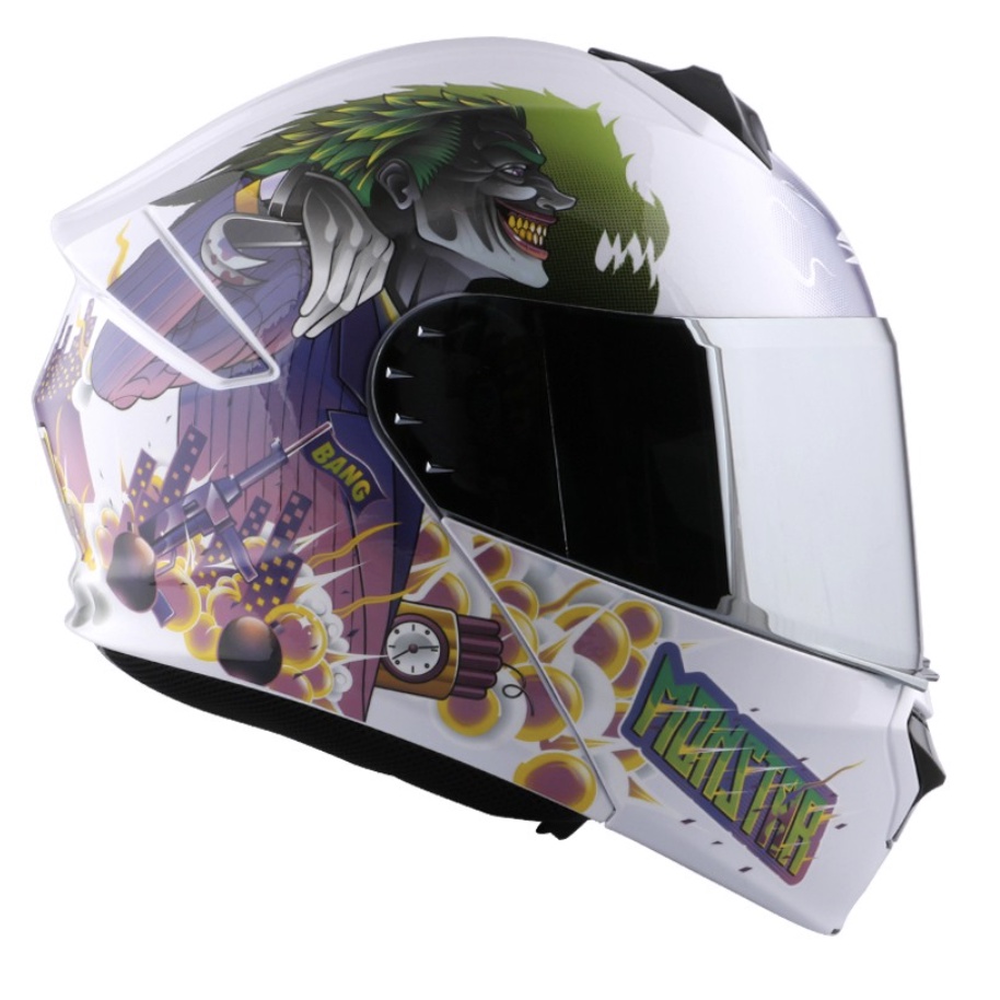 Spyder Modular Helmet with Dual Visor FORCE GD NEO Series MONSTAR (Free Extra Visor and Sticker