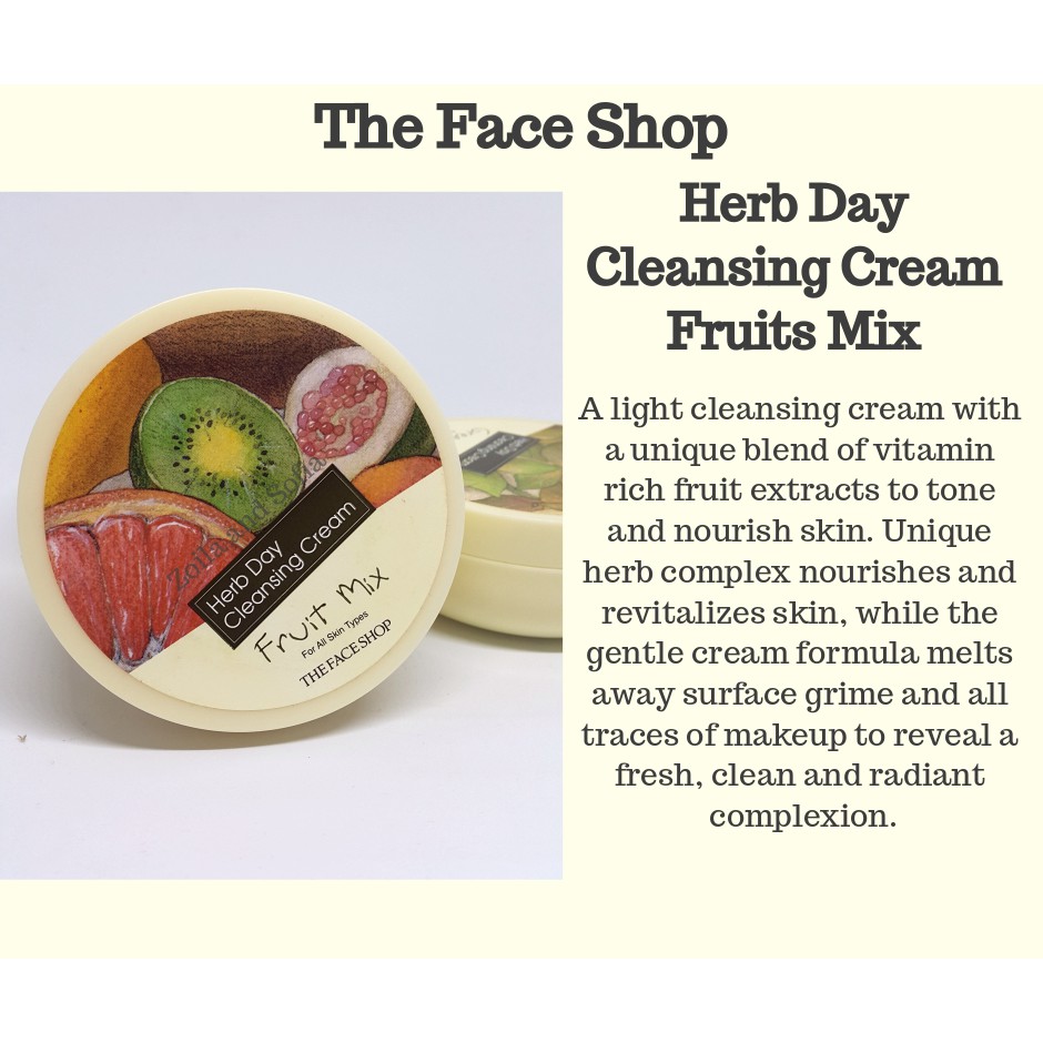 herb day cleansing cream fruit mix