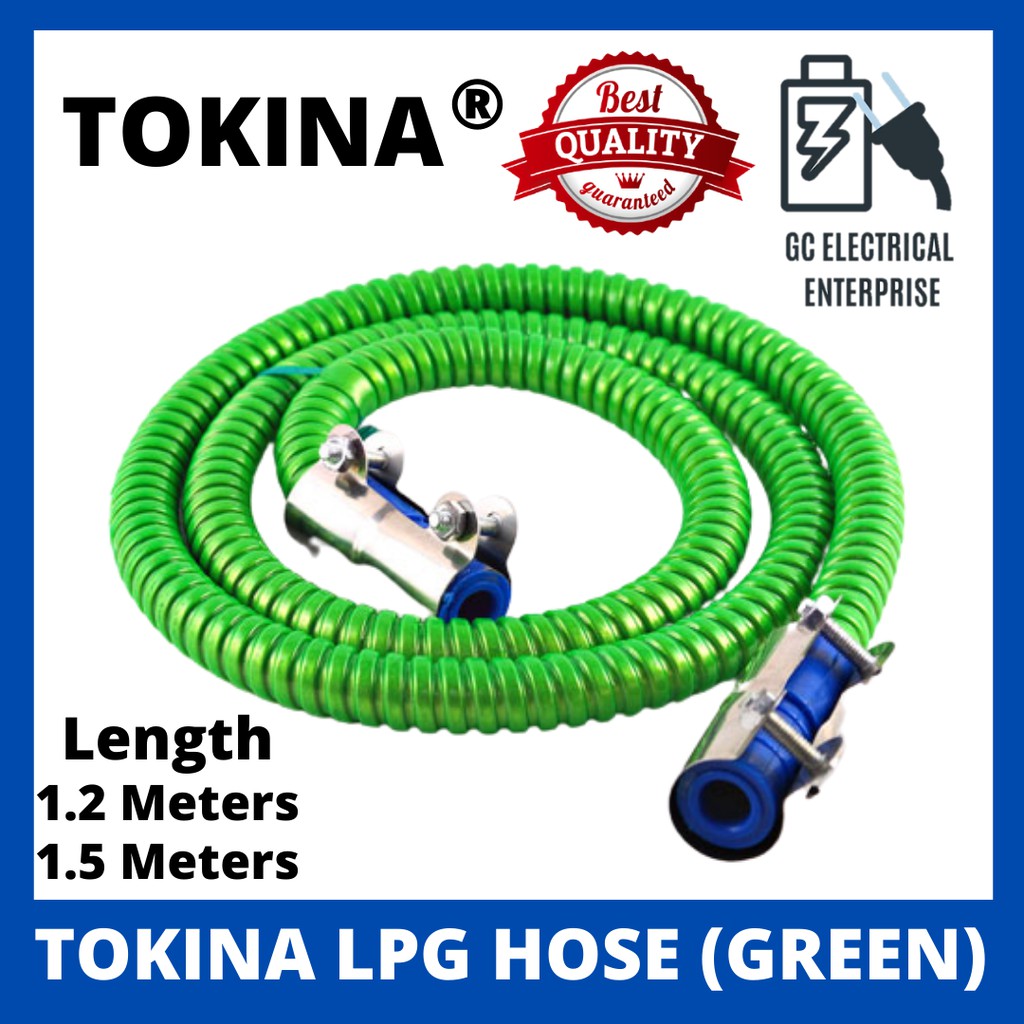 Heavy Duty LPG Gas Stove Hose Green Gas Hose Rubber w/ 2 FREE Clamps Shopee Philippines