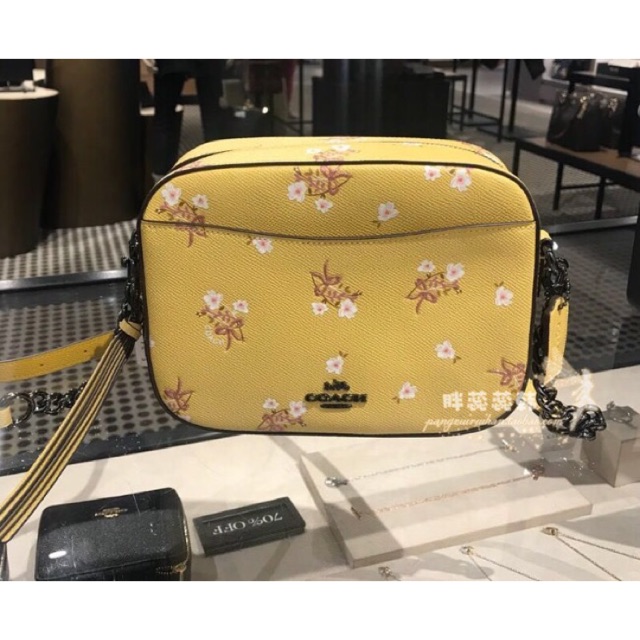 coach yellow sling bag