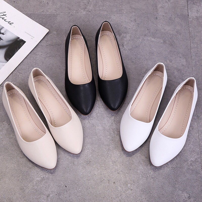 womens black flat slip on shoes