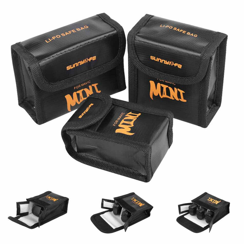DJI Mavic Mini | Mini 2 LiPo Battery Bag Fits 1 2 3pcs Storage Case Fireproof Protective Safe ...