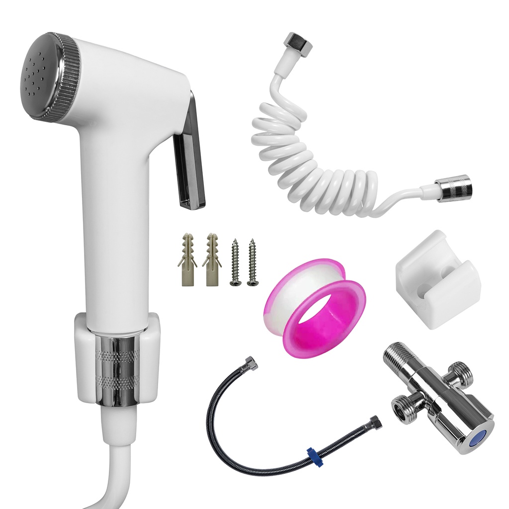 Handheld Bathroom White Beautiful Toilet Spray Gun for Flush Toilets