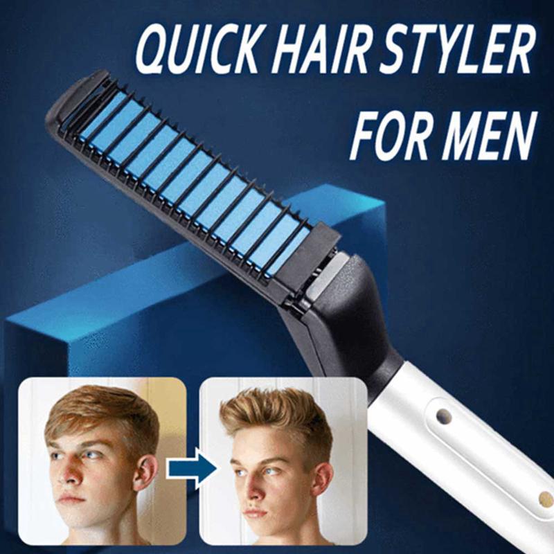 Men S Electric Hair Styling Straighteners Comb Fast Heated