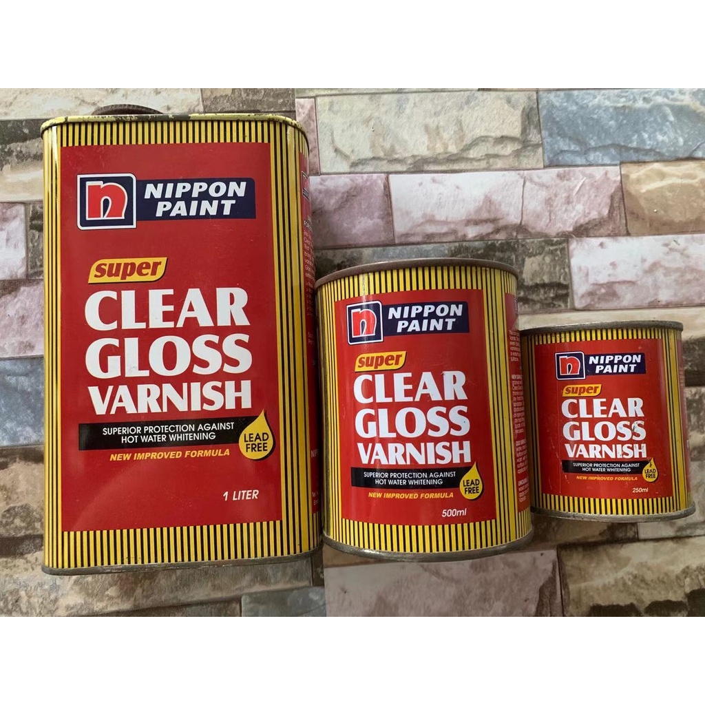 NIPPON PAINT SUPER CLEAR GLOSS VARNISH 250ml, 500ml and 1 Liter