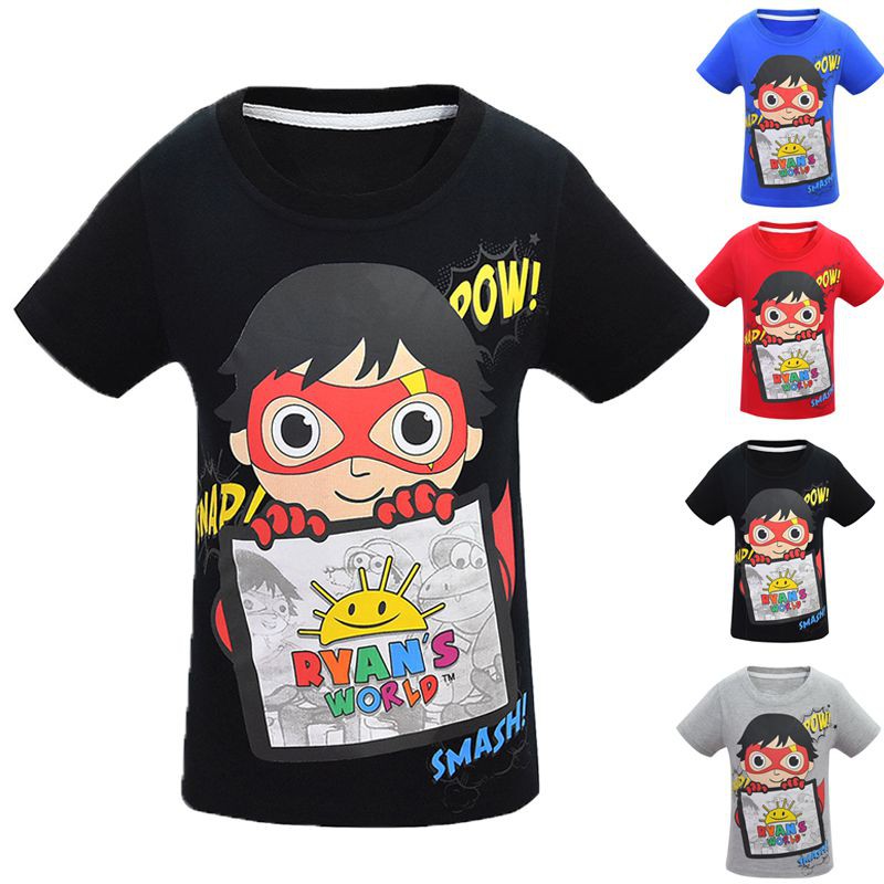 Summer Boy Girl Ryan Toys Review T Shirt Ryan S World T Shirt Short Sleeve Tees Tops Kids Children Role Play Clothes Shopee Philippines - kids boys girls roblox ryan cartoon short sleeve t shirt tee