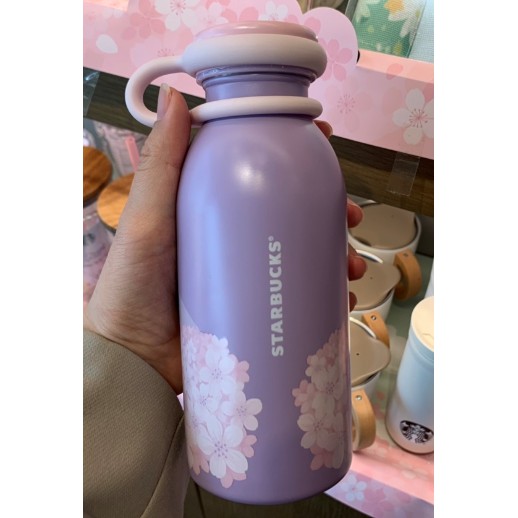 Starbucks Korea 2020 Cherry Limited SS Purple Floating Waterbottle Tumbler 354ml 