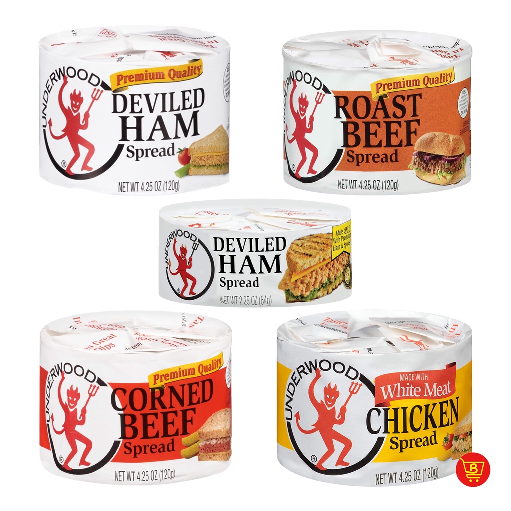 Underwood Canned Meat Spreads (Deviled Ham, Roast Beef, Corned Beef