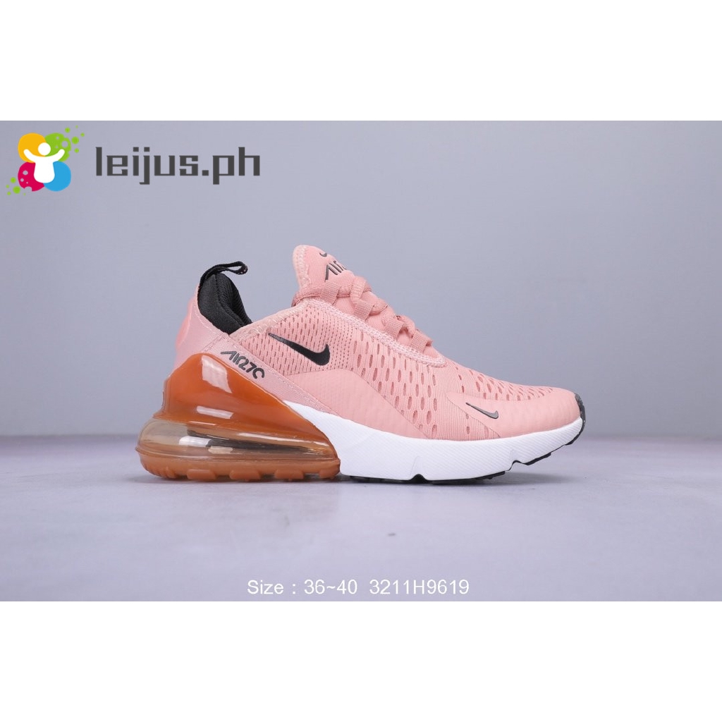 peach color nike shoes