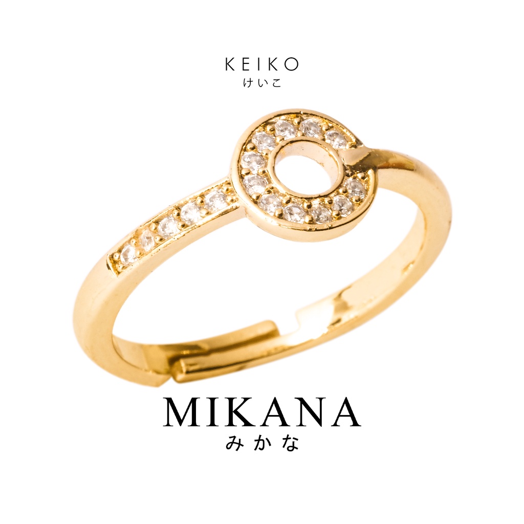 Mikana 18k Gold Plated Keiko Ring Accessories For Women Adjustable ...