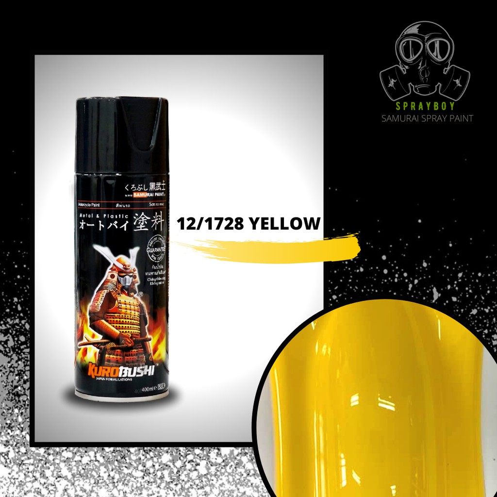 12/1728 YELLOW SAMURAI SPRAY PAINT 400ML Shopee Philippines