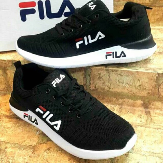 mens fila shoes black