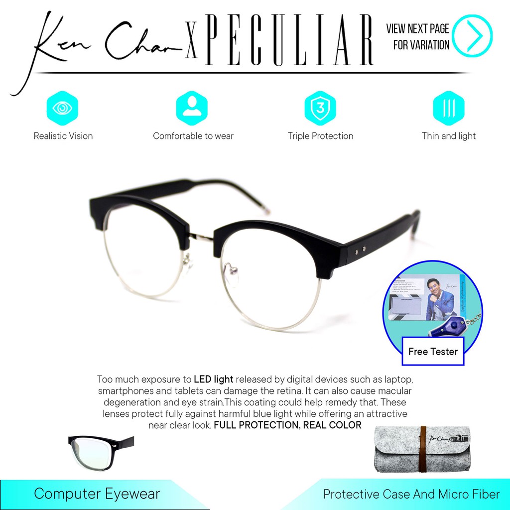 Ken Chan x Peculiar Luxe Anti-Radiation Eyewear / Eyeglass Anti ...