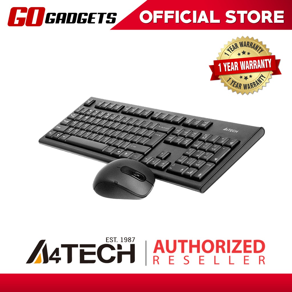 A4Tech KRS8372 Combo Keyboard and Mouse USB (Black) Shopee Philippines