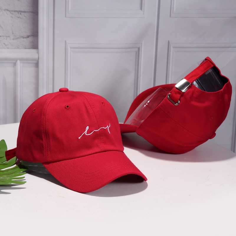 womens red baseball cap