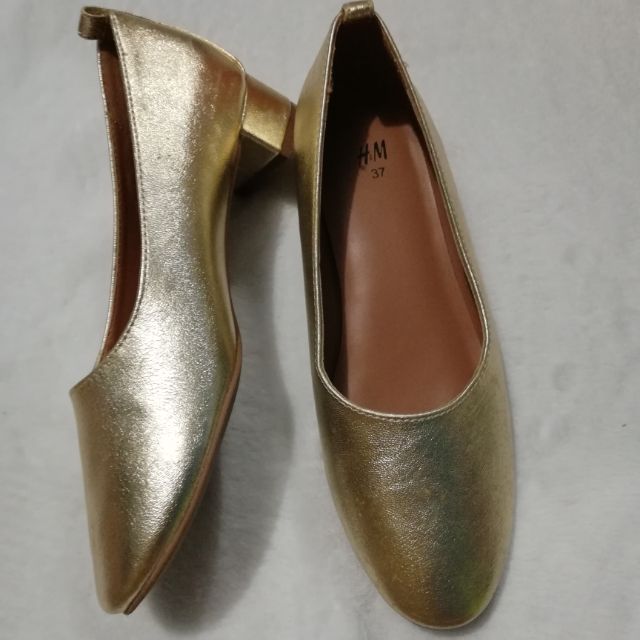 h&m gold heels