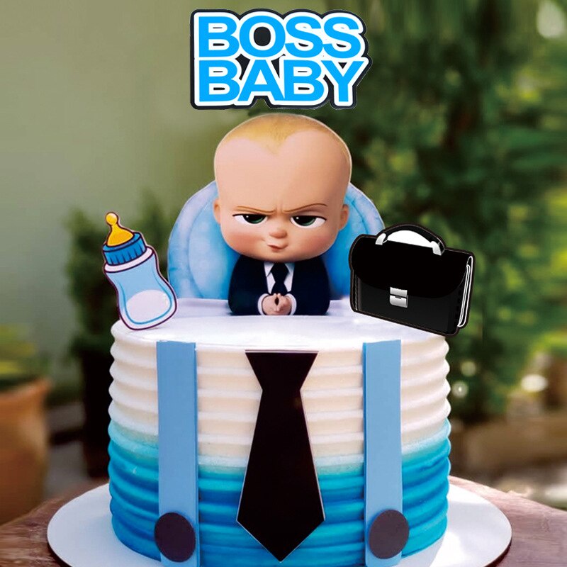 Cartoon animation Boss Baby balloon happy birthday cake topper boy birthday  party baby shower cake dessert decoration | Shopee Philippines