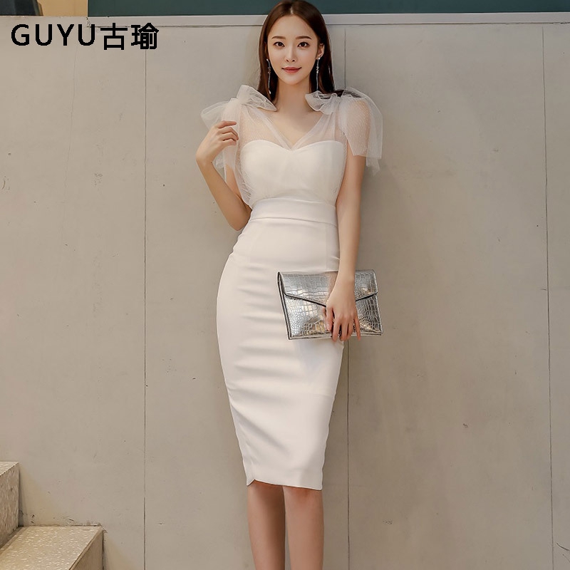 all white bodycon dress