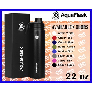 AQUAFLASK 22oz Flip Cap Vacuum Insulated Stainless Steel Drinking ...