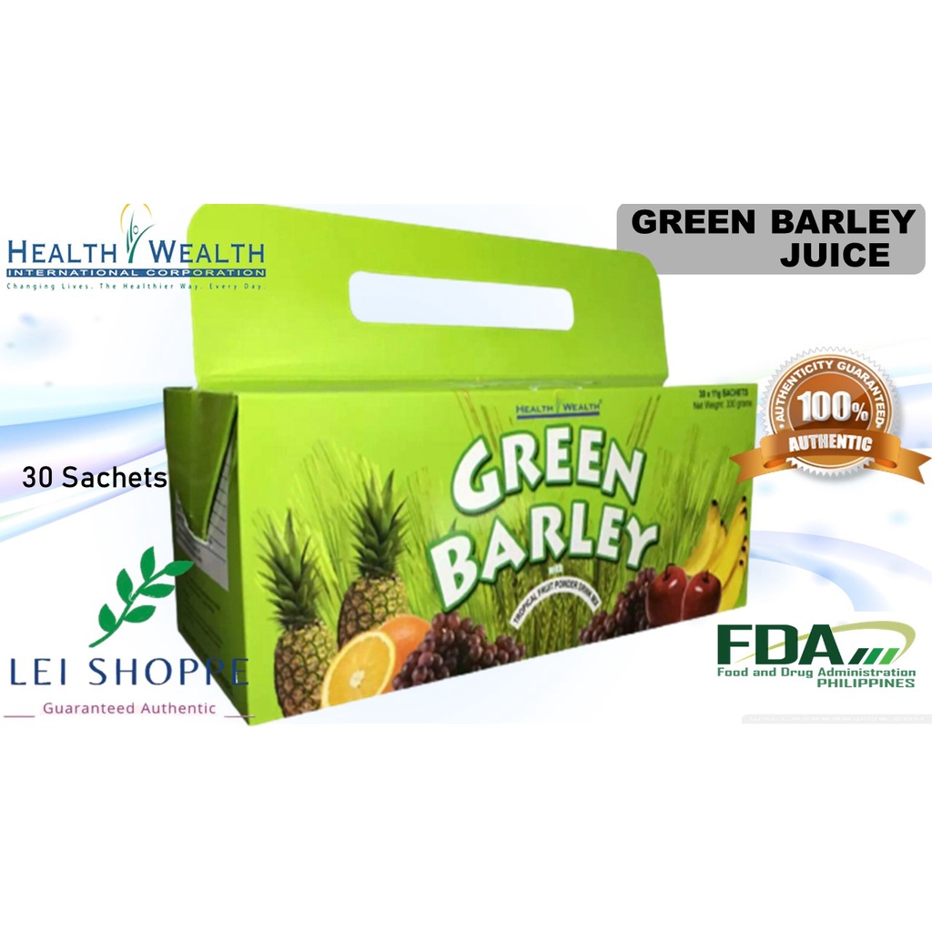 GREEN BARLEY with Tropical Fruit Powder Drink Mix 30 Sachets / Booster