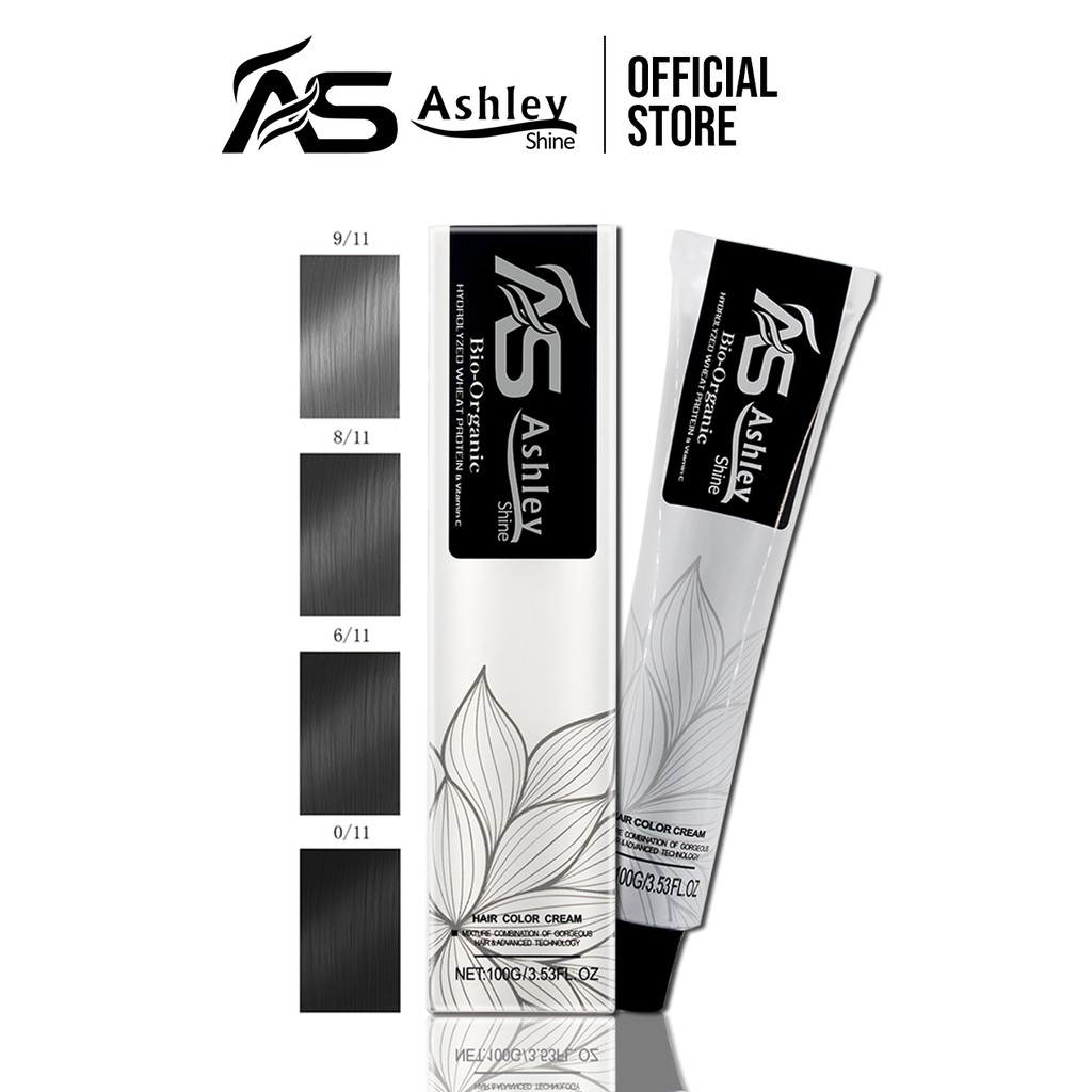 Ashley Shine Bio-Organic Hair Color (Intense Ash/11) Light Gray Ash ...