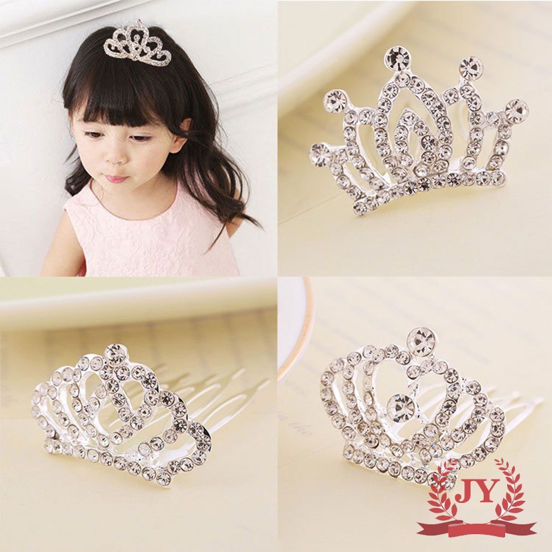 Mini Tiara Hair Clips Princess Crown Comb Costume Accessories for Princess Party Girls Children