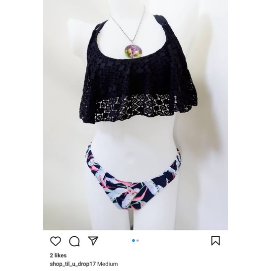 two piece swimsuit ( from korean bale) Shopee Philippines
