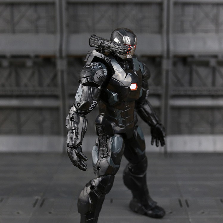 black iron man action figure