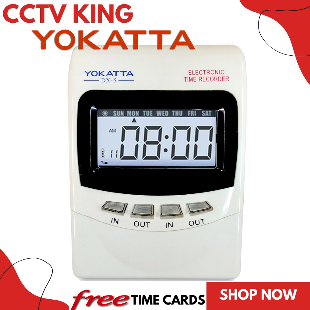 Yokatta Dx5 Bundy Clock Time Attendance Keeping Machine Recorder Cards