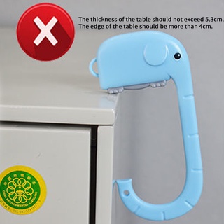 Hook Detachable Movable Elephant Shape Paste Free Traceless Strong Load-bearing Hanging Heavy Objects Bags on The Side Of The Desk for Student Schoolbag School Office Outside Library #7