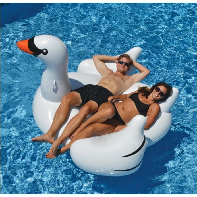 big inflatable swan