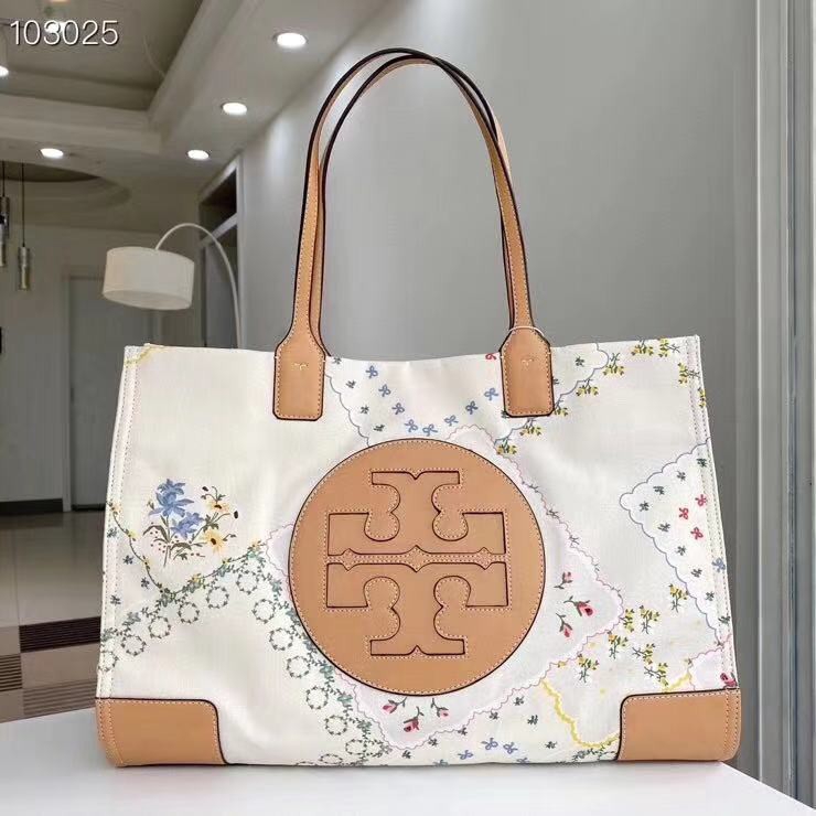 tory burch floral tote bag