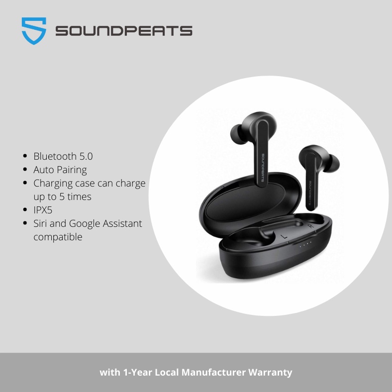SoundPEATS TrueCapsule Wireless Earbuds inEar Stereo Bluetooth with