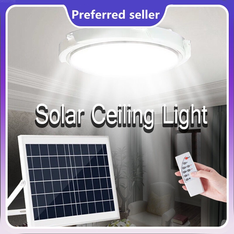 LED Solar Ceiling Lights solar light with Remote Control solar panel