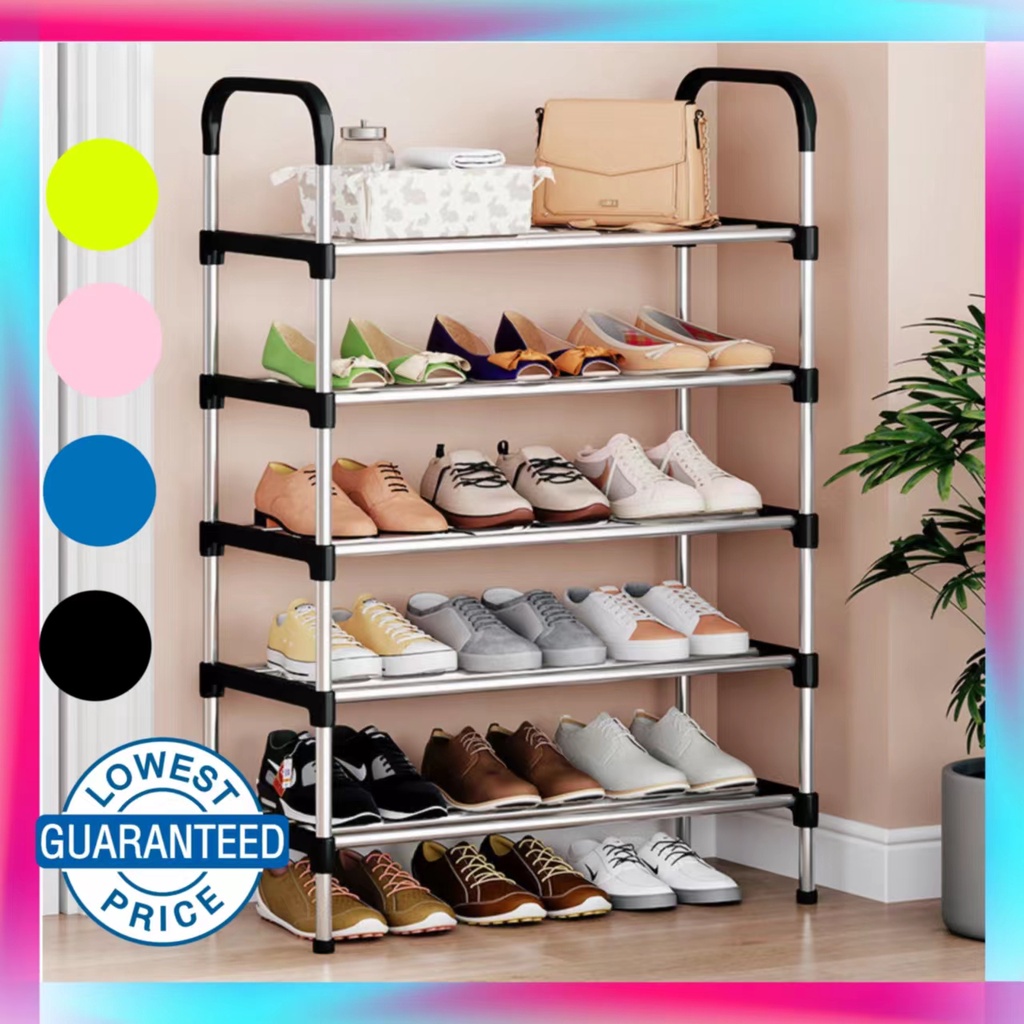 4/5 Tier Shoe Rack Tier Color Stainless Steel Stackable Shoe Rack ...