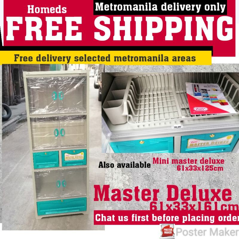 zooey-master-deluxe-dish-drainer-and-cabinet-shopee-philippines