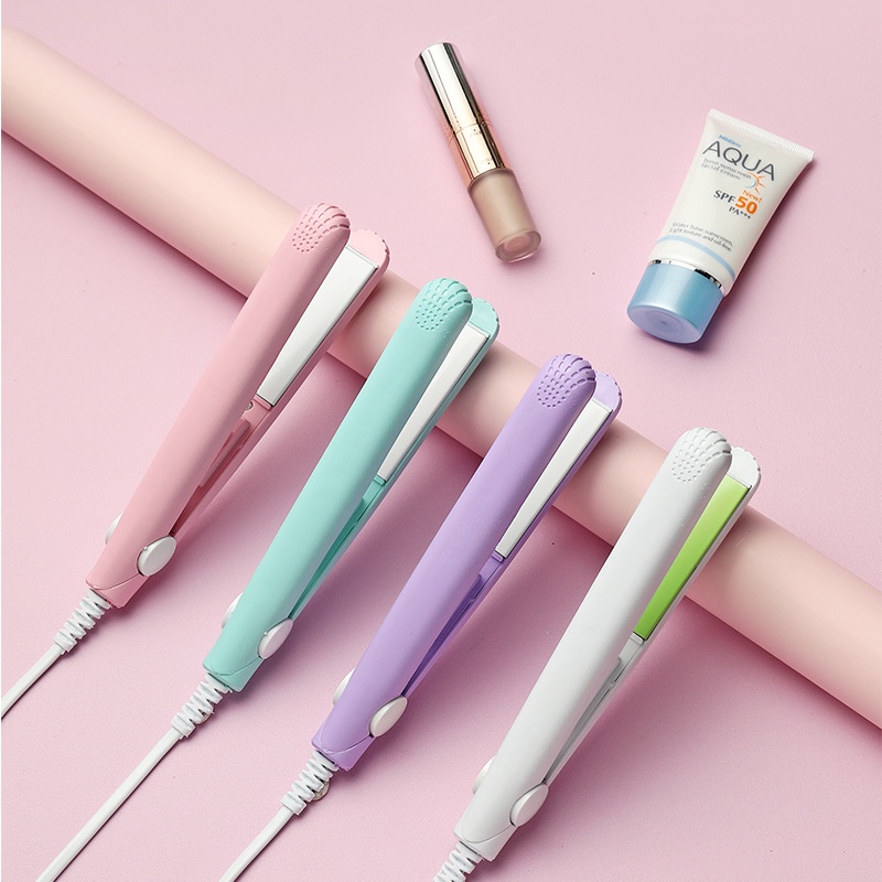 Mini curling iron straight hair ceramic flat iron mini hair