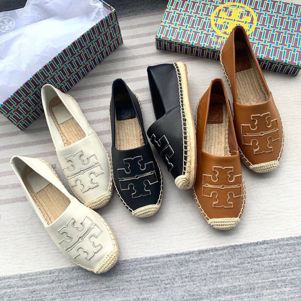 New Colors！！】Tory Burch Sheepskin classic fisherman's shoes ines espadrille  women's comfortable flat shoes | Shopee Philippines