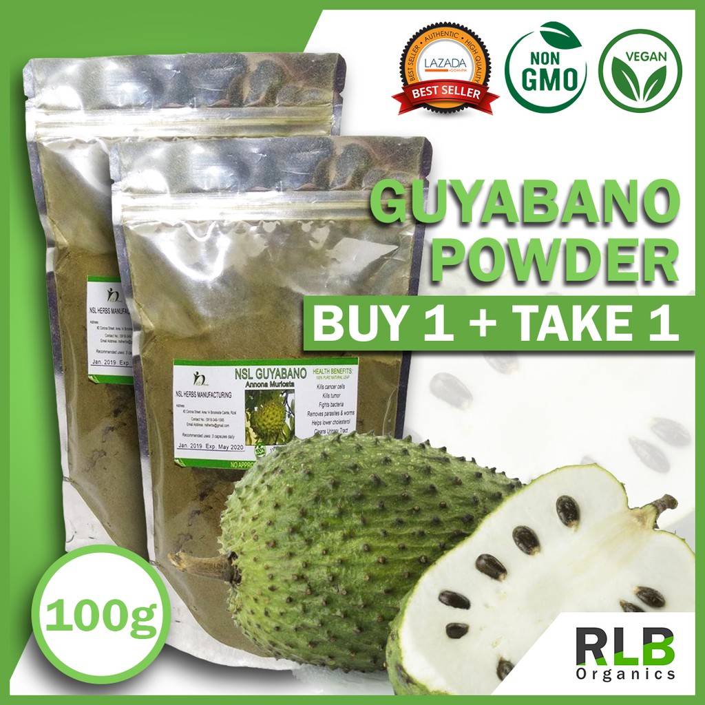 Buy1take1 100g Pure Natural Guyabano Soursop Powder For Healthy Skin Antioxidants Cell Growth Shopee Philippines