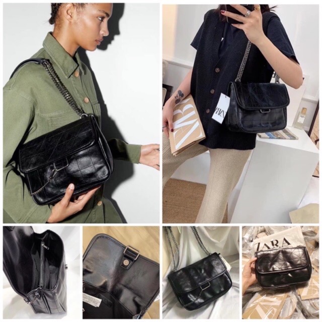 zara rocker soft crossbody bag