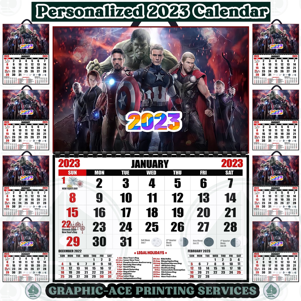 Avengers 2022/2023 Design Calendar | Shopee Philippines