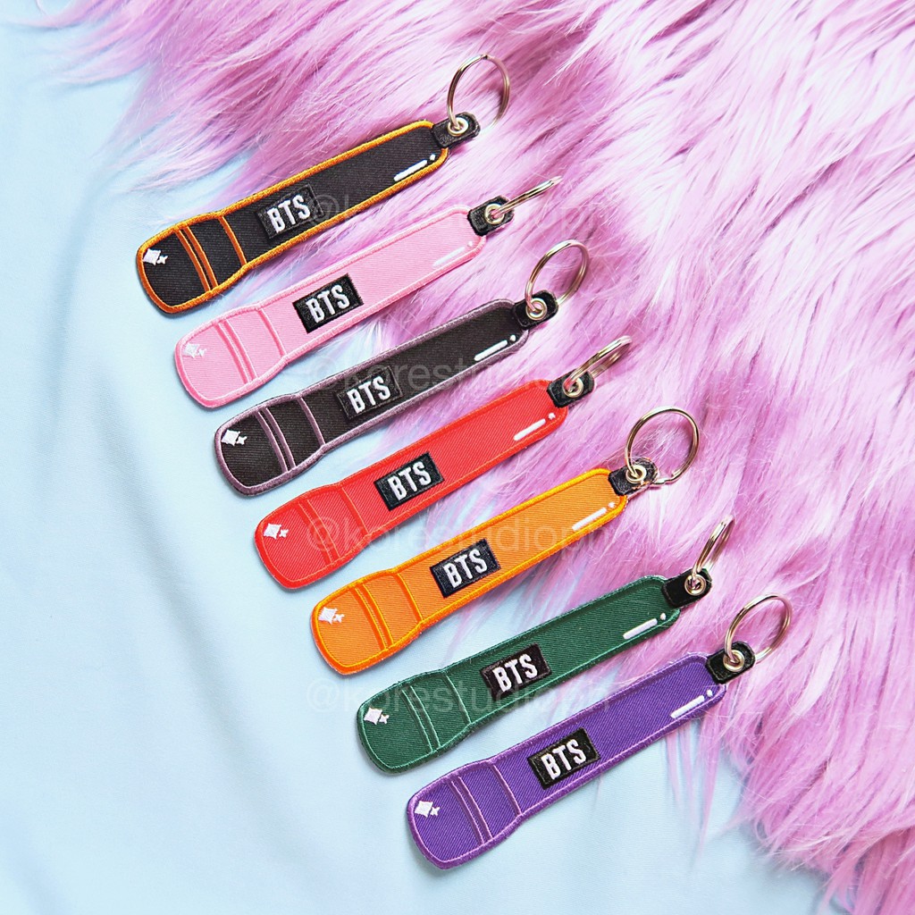 Bts Microphone Embroidery Keychain Shopee Philippines