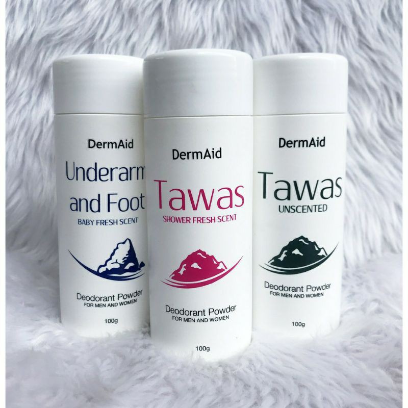 Dermaid Tawas Scented Unscented Underarm and Foot Powder 100g Shopee